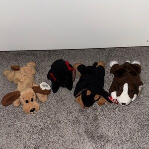 Ty Brown and White Plush Dog